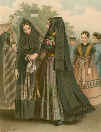 German Costume, Province of Saxony, Dannstedt by Albert Kretschmer